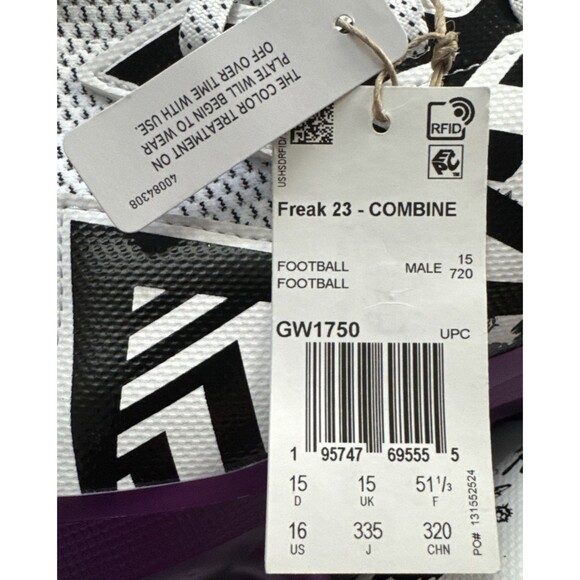 Adidas Freak 23 Combine Bounce Mens Size 16 Football Cleats Mismatch Design Sock - Picture 8 of 8